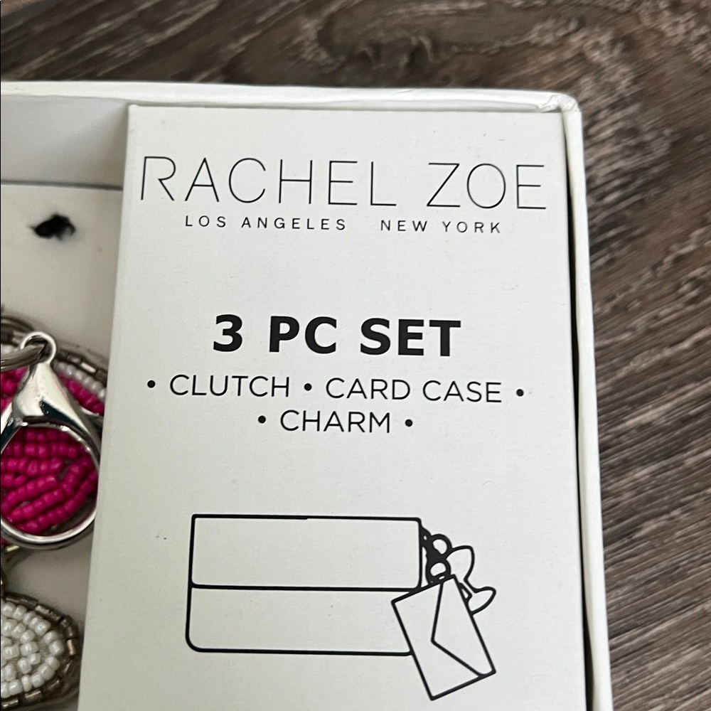 Rachel Zoe Gray Set with Pink Cocktail Motif - Picture 10 of 11